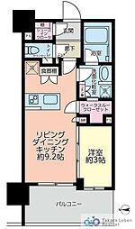 ルピアシェリール浦和岸町Ｒｏｓｓｏ 1LDKの間取り