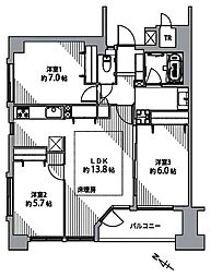 間取図画像 3LDK