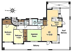 デュオ川口青木公園 3LDKの間取図画像