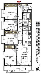 藤和シティコープ大宮桜木町 4LDKの間取図画像