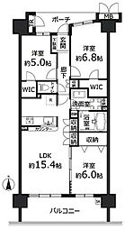 ビィオルド戸田公園 3LDKの間取図画像