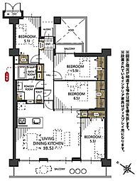 ルネ大宮パークステイツ 4LDKの間取図画像