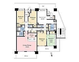 コスモ川口栄町 5LDKの間取図画像