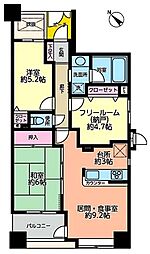 レクセルマンション東川口 2SLDKの間取図画像