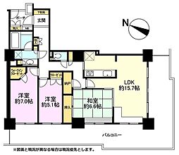 パークシティ大宮セントラルタワー 3LDKの間取図画像