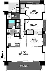 レーベンハイム戸田公園スペイシャス 2SLDKの間取図画像