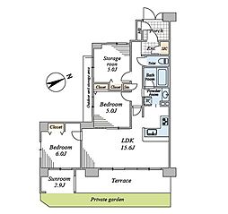 アドグランデ大宮宮原 2SLDKの間取図画像