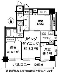 ナイスアーバン戸田公園2 3LDKの間取図画像