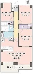 グリーンコーポ西川口 3LDKの間取図画像