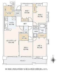 ハイラーク戸田公園 4LDKの間取図画像