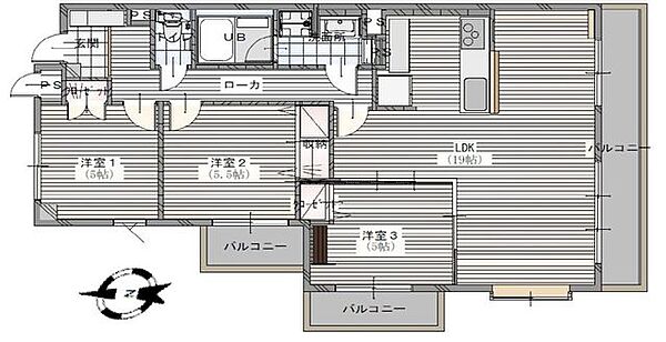 角部屋につき陽当たり・通風良好◎全居室収納ありで生活スペースをすっきり保てます。