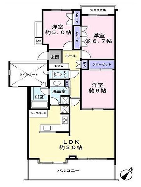 南東向きバルコニーで陽当たり良好。LDKは20帖の広々空間。新規リフォーム済の綺麗なお部屋で新生活をスタートできます。