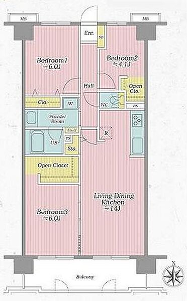 間取りを拡大表示