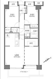 セントラルコート浦和南 2LDKの間取図画像