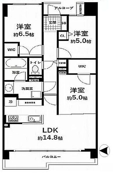 14.8帖のLDKは家族が集まっても窮屈さを感じない広さ、自然と家族が集まり会話が始まるそんなあたたかさが生まれる空間です。
