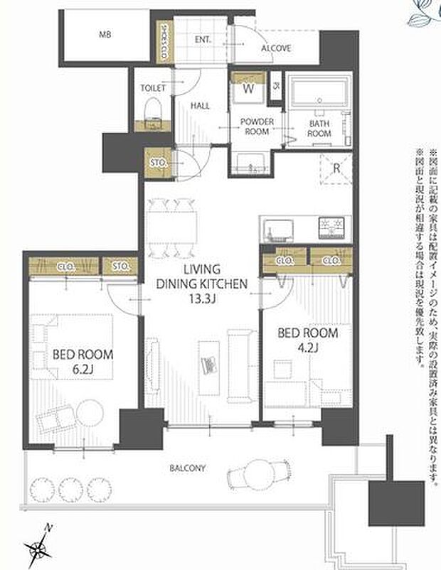 全居室南東向きの陽当たり良い室内。バルコニー面に低層住宅があり、眺望も良好！収納設備も豊富、キッチンには食器洗浄機付きと住みやすい住環境です。