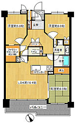 ビッグヴァン横濱和泉町 3LDKの間取り