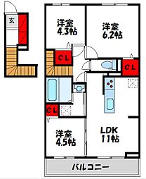 間取図画像 3LDK