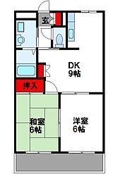 プチガーデン 2LDKの間取図画像