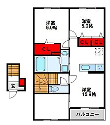 ヴィラユニゾン 2階/203