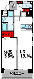プレステージ空港東 1LDKの間取図画像