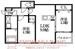 ブエナカーサ和白 2LDKの間取図画像