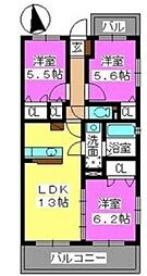 メゾン・フルール 3LDKの間取図画像
