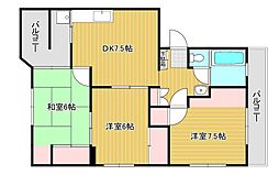 飯山マンション 3DKの間取図画像