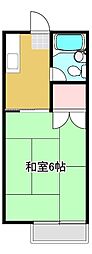 セレーネハイム第26 1Kの間取図画像