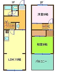 キャッスル尾高 2LDKの間取図画像