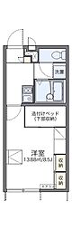 レオパレス大山 1Kの間取図画像