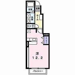 メディオ・コルソB ワンルームの間取図画像