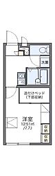 レオパレスウェルス2 1Kの間取図画像