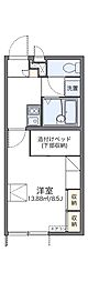 レオネクストseirin3 1Kの間取図画像