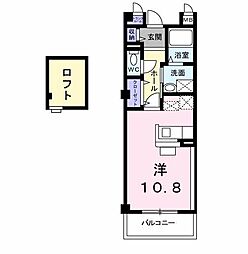 セレーノB ワンルームの間取図画像