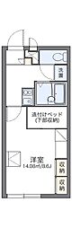 レオパレス大山望 1Kの間取図画像