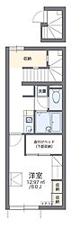 レオパレス車尾 1Kの間取図画像