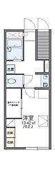 レオパレス皆生新田 1Kの間取図画像