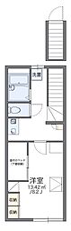 レオパレスwing 1Kの間取図画像