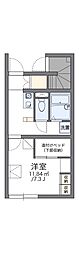 レオパレスB-ZONE 1Kの間取図画像