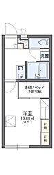 レオパレスマハナワレア2 1Kの間取図画像