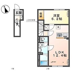 Casa 四季 1LDKの間取図画像