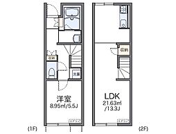 レオネクスト佐陀 1LDKの間取図画像