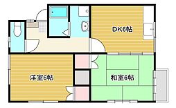 ハイツK 2DKの間取図画像