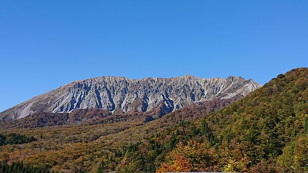 Beautiful mountainous landscape with colorful sky