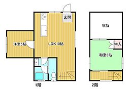 西伯郡伯耆町金屋谷(アイノピア)　売別荘　250万円 2LDKの間取り
