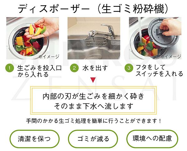 キッチンディスポーザー完備