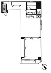丸和ビル 8階1LDKの間取り