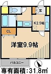 JR常磐線 北松戸駅 徒歩7分の賃貸マンション 1階1Kの間取り