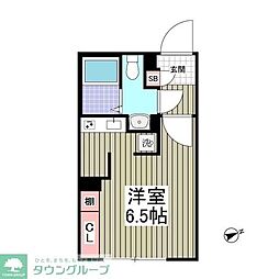 JR常磐線 松戸駅 徒歩5分の賃貸マンション 4階ワンルームの間取り